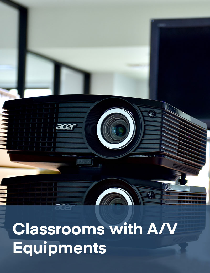 classrooms with A/V equipmemts